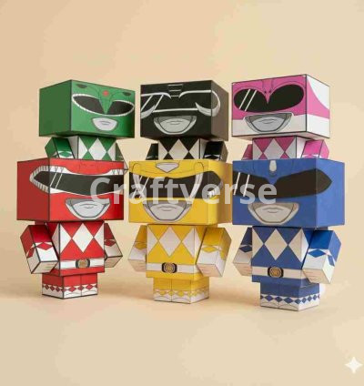 Power Rangers 3D Papercraft Model Bundle