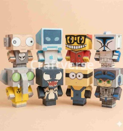 Futuristic Robot 3D Papercraft Collection